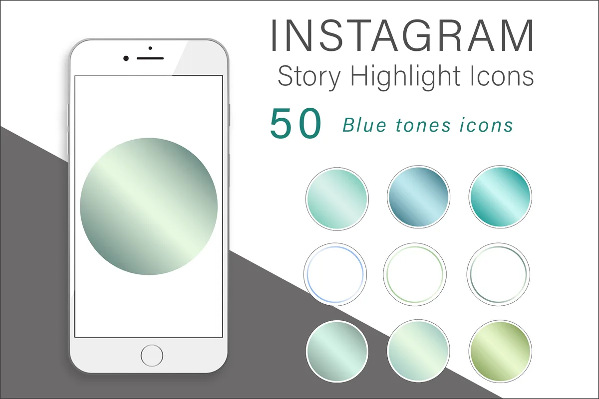 Blue Tones Instagram Highlights Icons