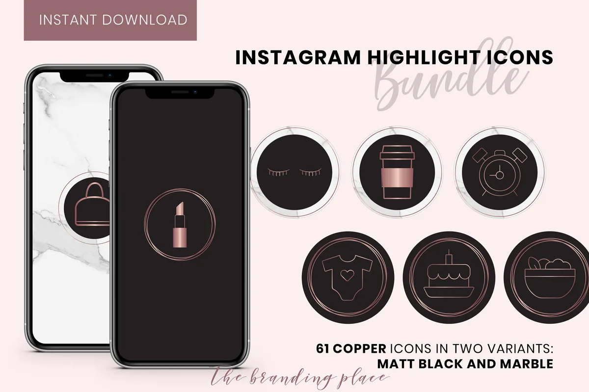 Copper Instagram Highlight Covers