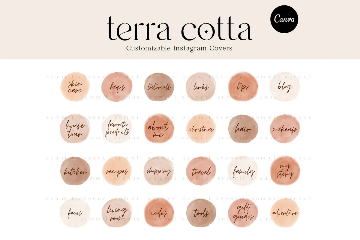 Editable Instagram Highlight Cover Icons