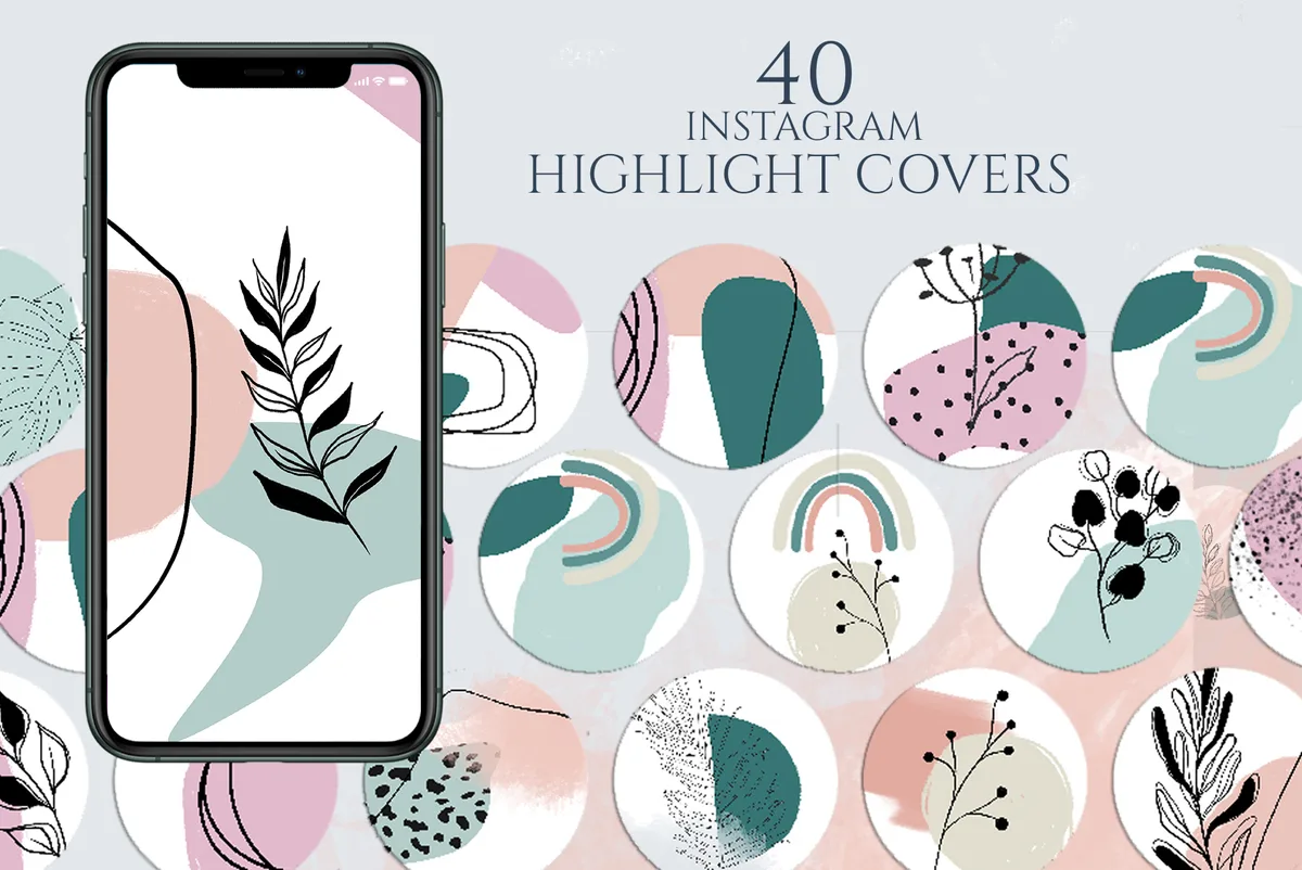 Instagram Highlight Covers Pink Blue