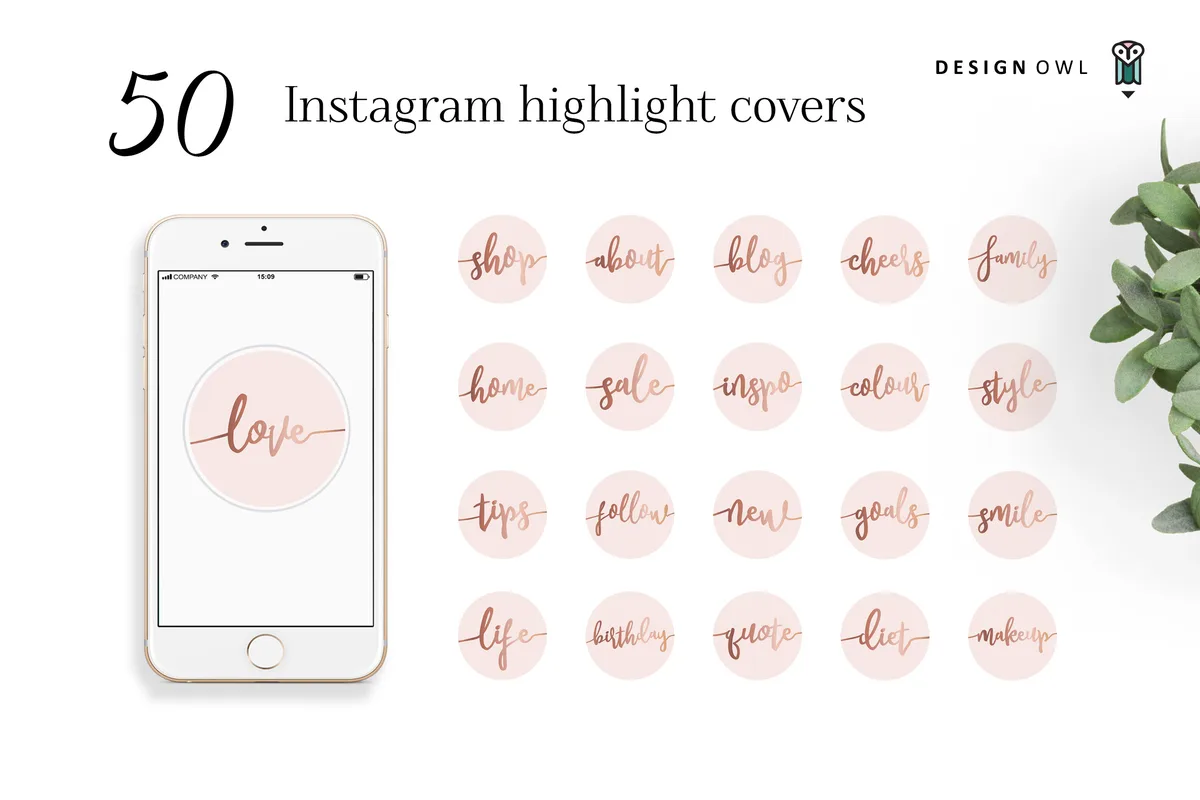 Instagram Highlight Covers Rose Gold