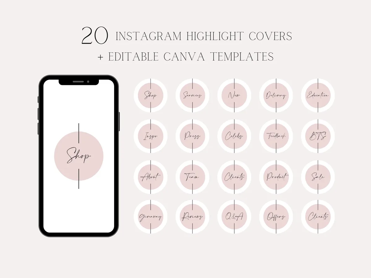 Pink Business Instagram Highlight Covers