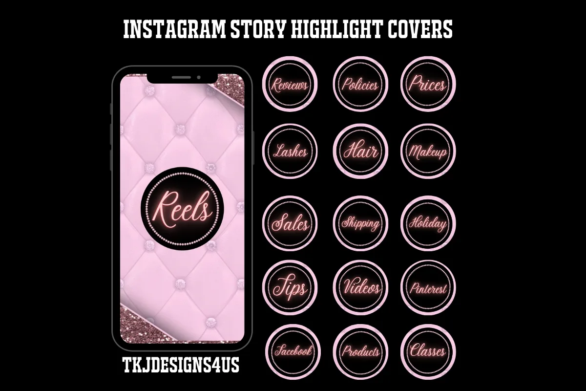 Pink Instagram Highlight Covers