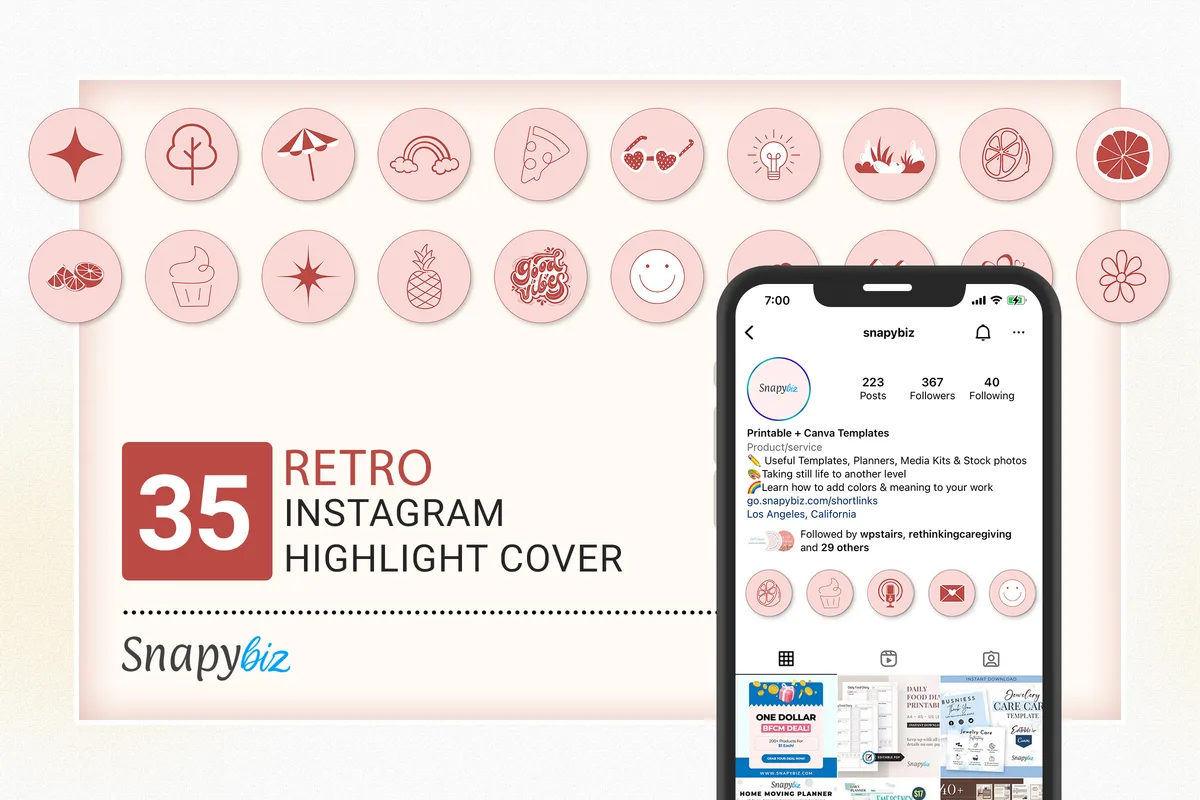Retro Instagram Highlight Covers