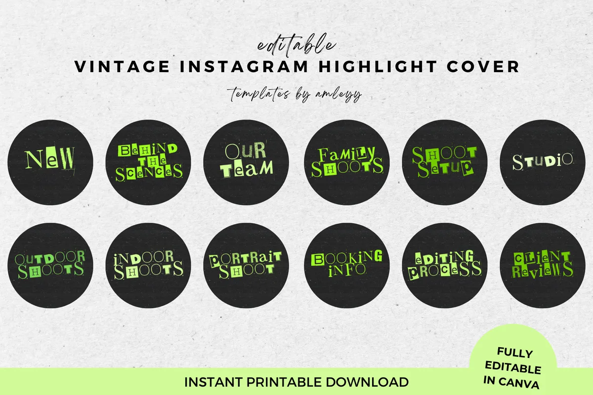 Vintage Instagram Highlight Cover