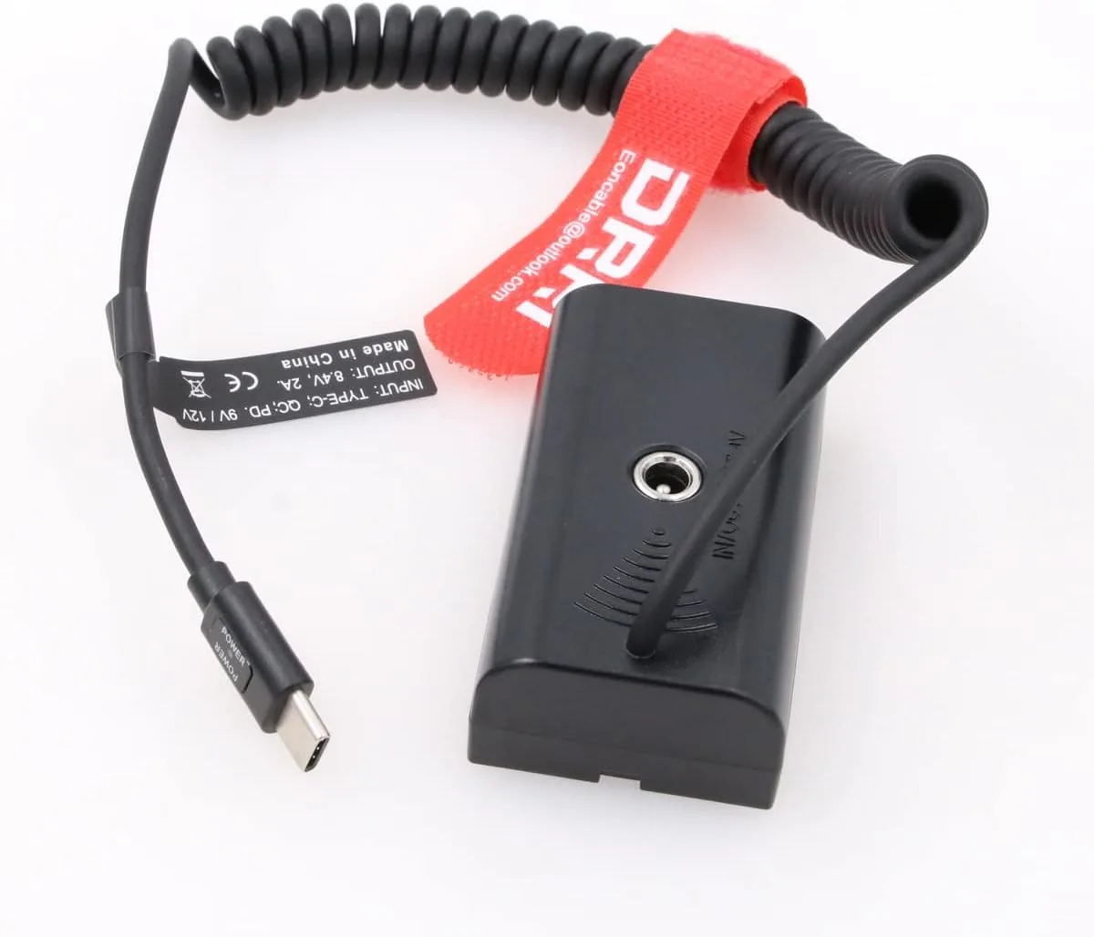DRRI NP-F970 Dummy Battery to USB Type-C PD Power Cable for Atomos Ninja V