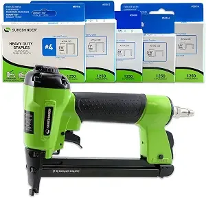 Surebonder 9600AK Pneumatic Heavy Duty Standard T-50 Type Stapler Kit, 1/4-Inch - 9/16-Inch, 7-Piece