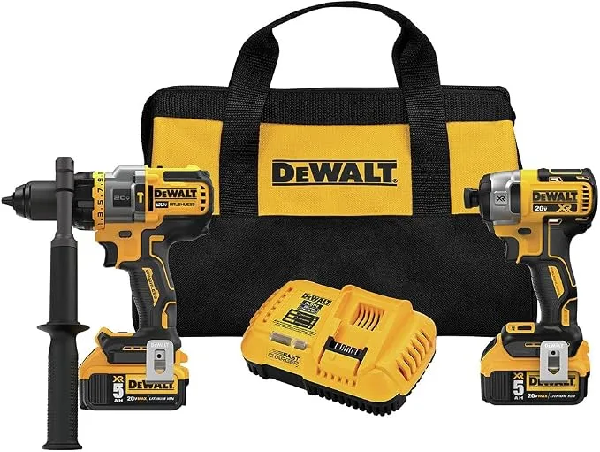 DEWALT 20V MAX Hammer Drill and Impact Driver, Cordless Power Tool Combo Kit with 2 Batteries and Charger (DCK299M2)